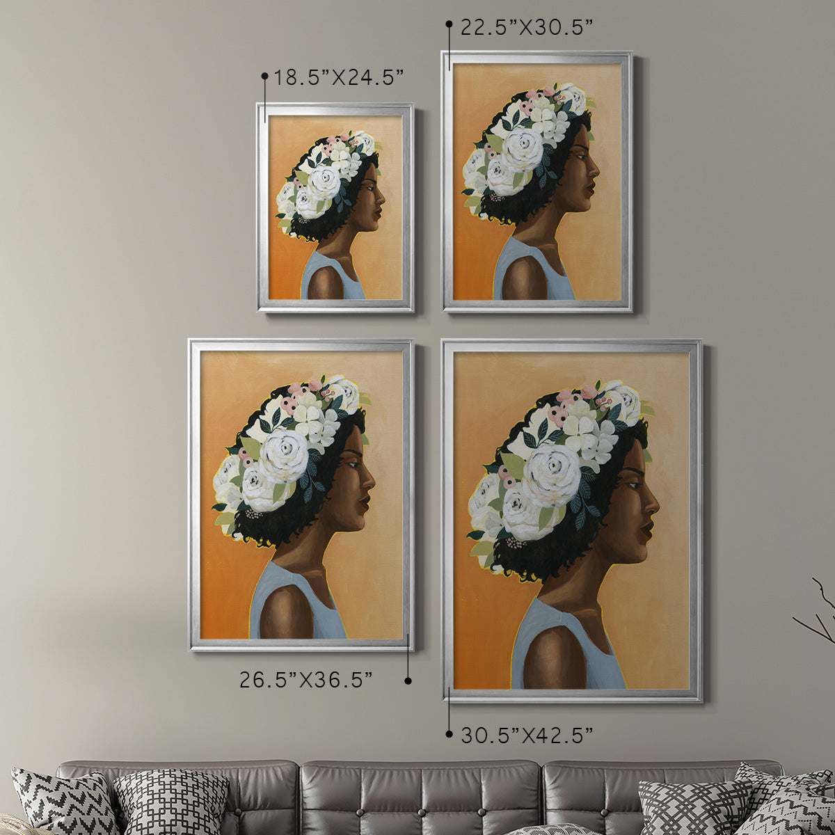 Modern Laurel I - Modern Framed Canvas Print