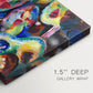 Canvas art print of a chaotic abstract composition with dense overlapping colors and forms suggesting turbulent motion, highlighting texture and gallery-wrapped edges