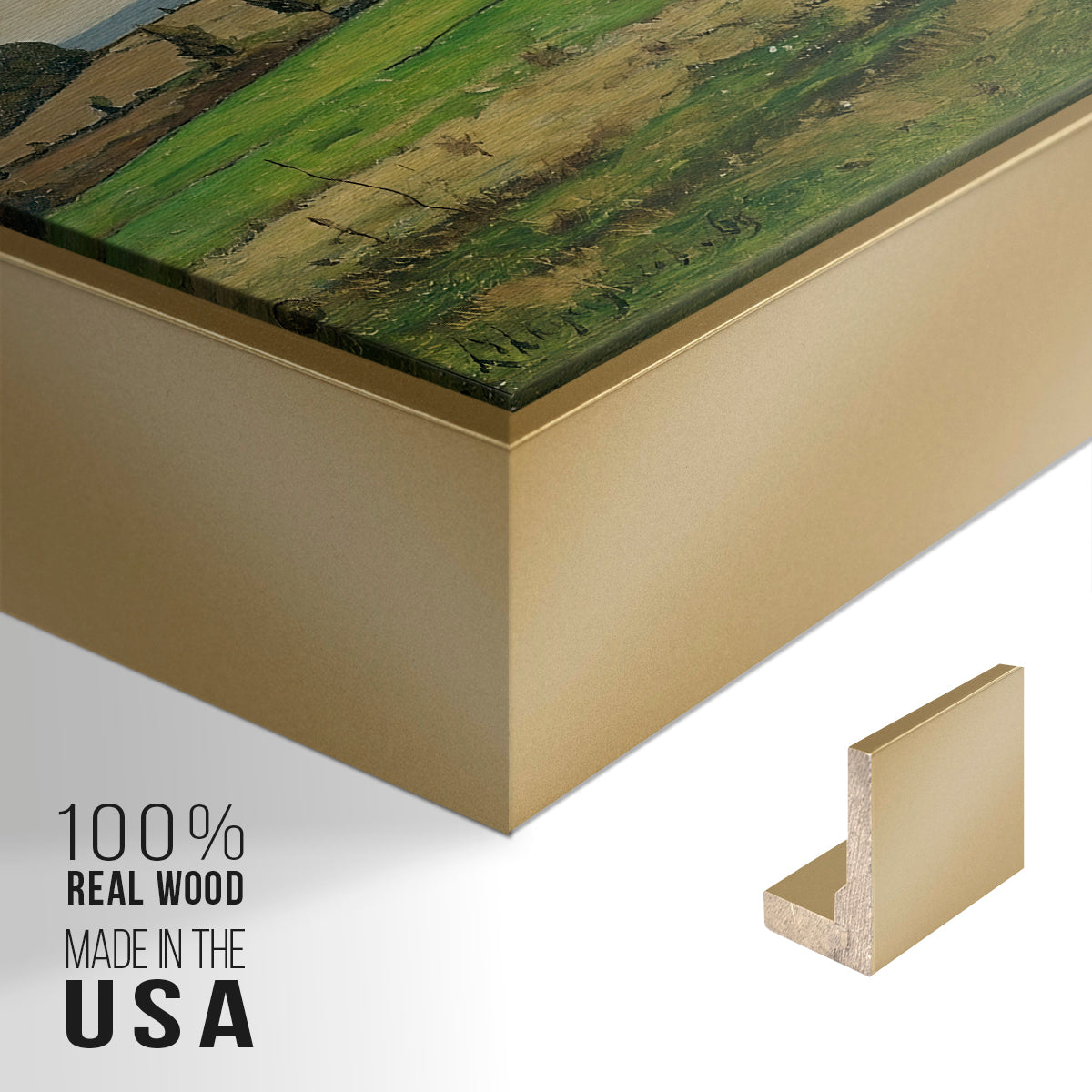 The Saulce Estate, 1869 - Floater Framed Canvas Print