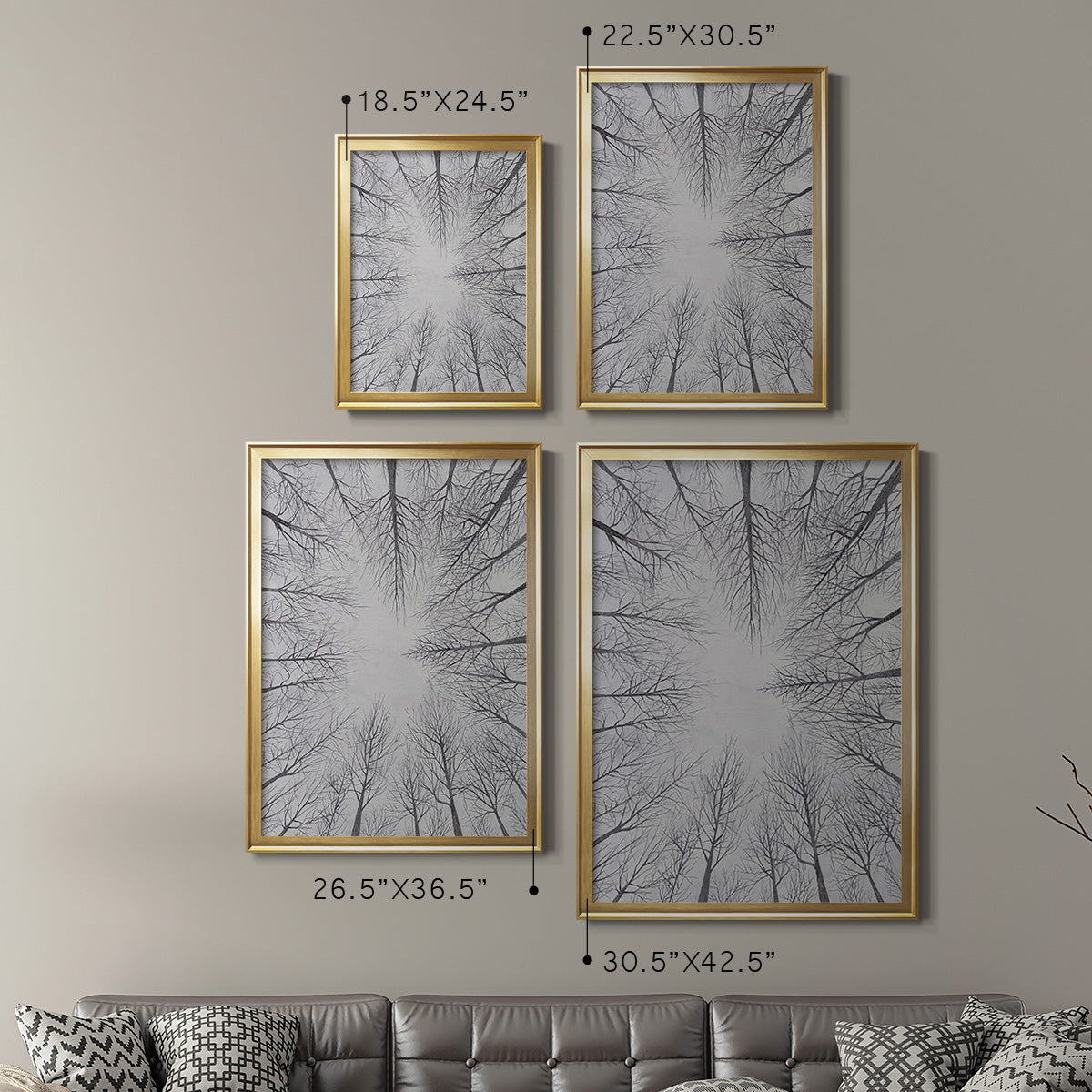 Deciduous Canopy I - Modern Framed Canvas Print