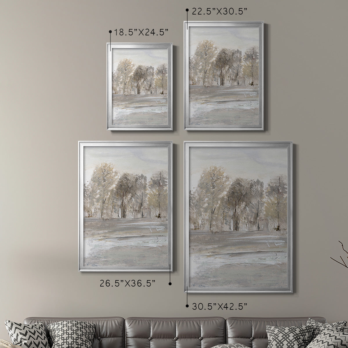 Meadow's Edge II - Modern Framed Canvas Print