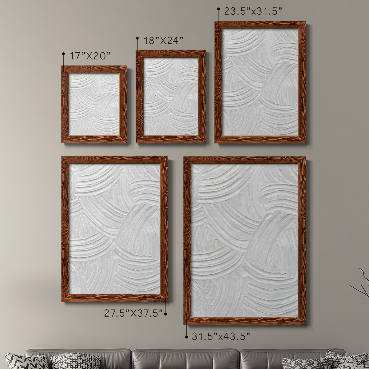 Sandstone Grooves I - Premium Framed Canvas 2 Piece Set - Ready to Hang