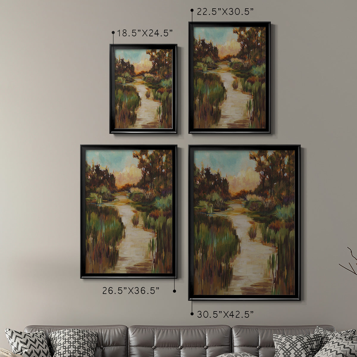 Well Worn Path - Modern Framed Canvas Print