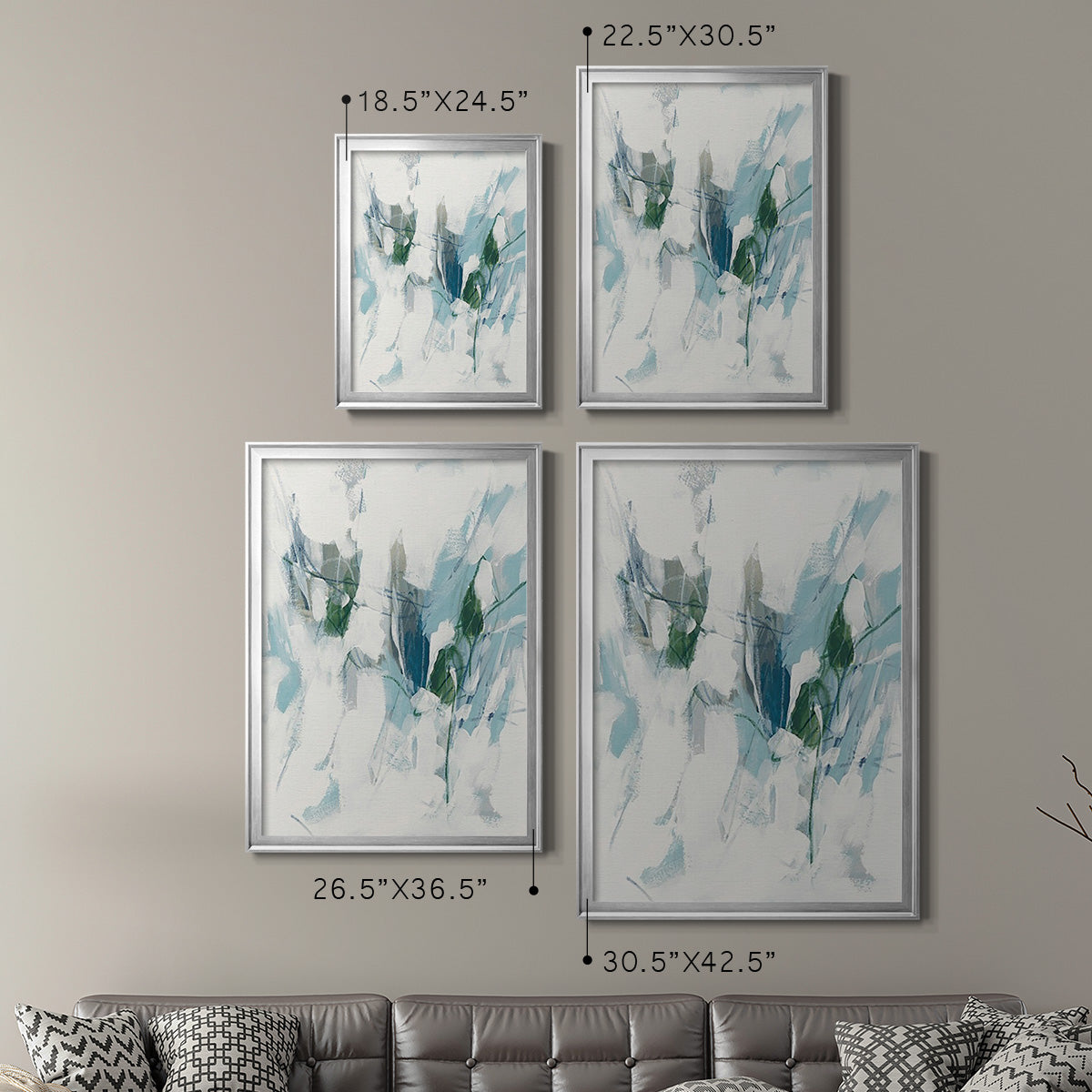 Ice Cavern I - Modern Framed Canvas Print