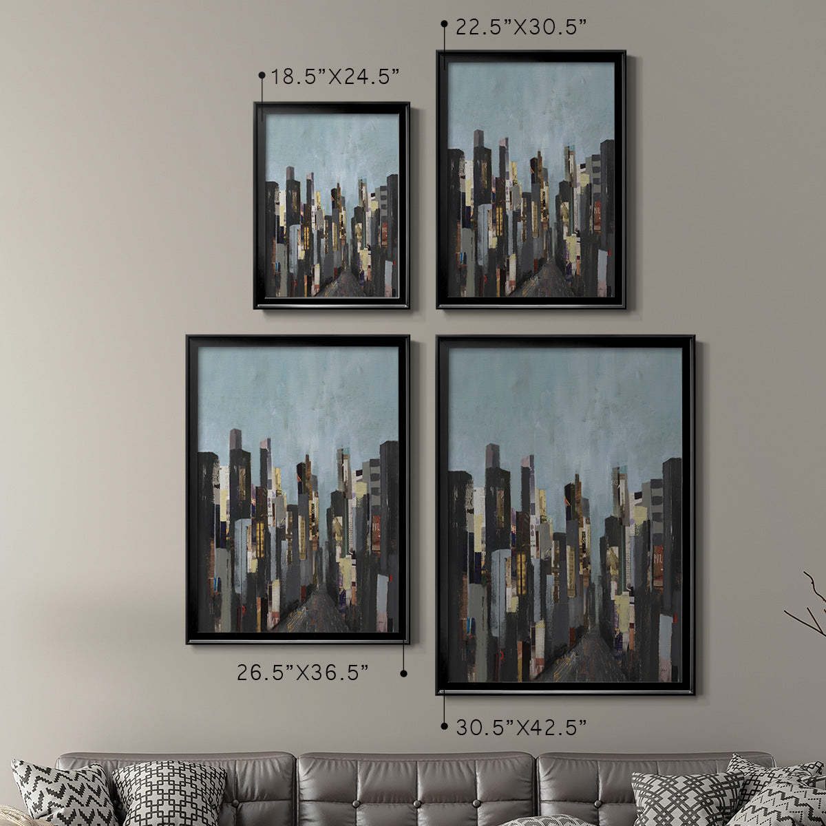 City Beat - Modern Framed Canvas Print