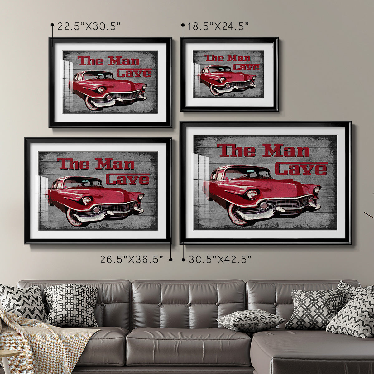 The Man Cave - Modern Framed Art Print