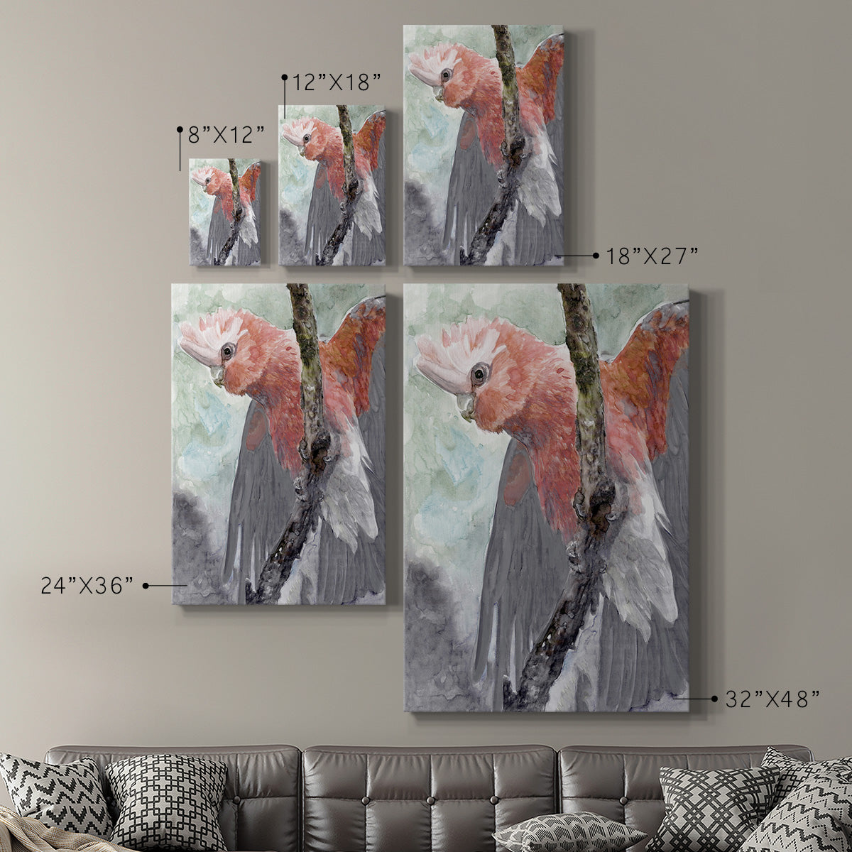 Tropic Parrot II Premium Gallery Wrapped Canvas - Ready to Hang