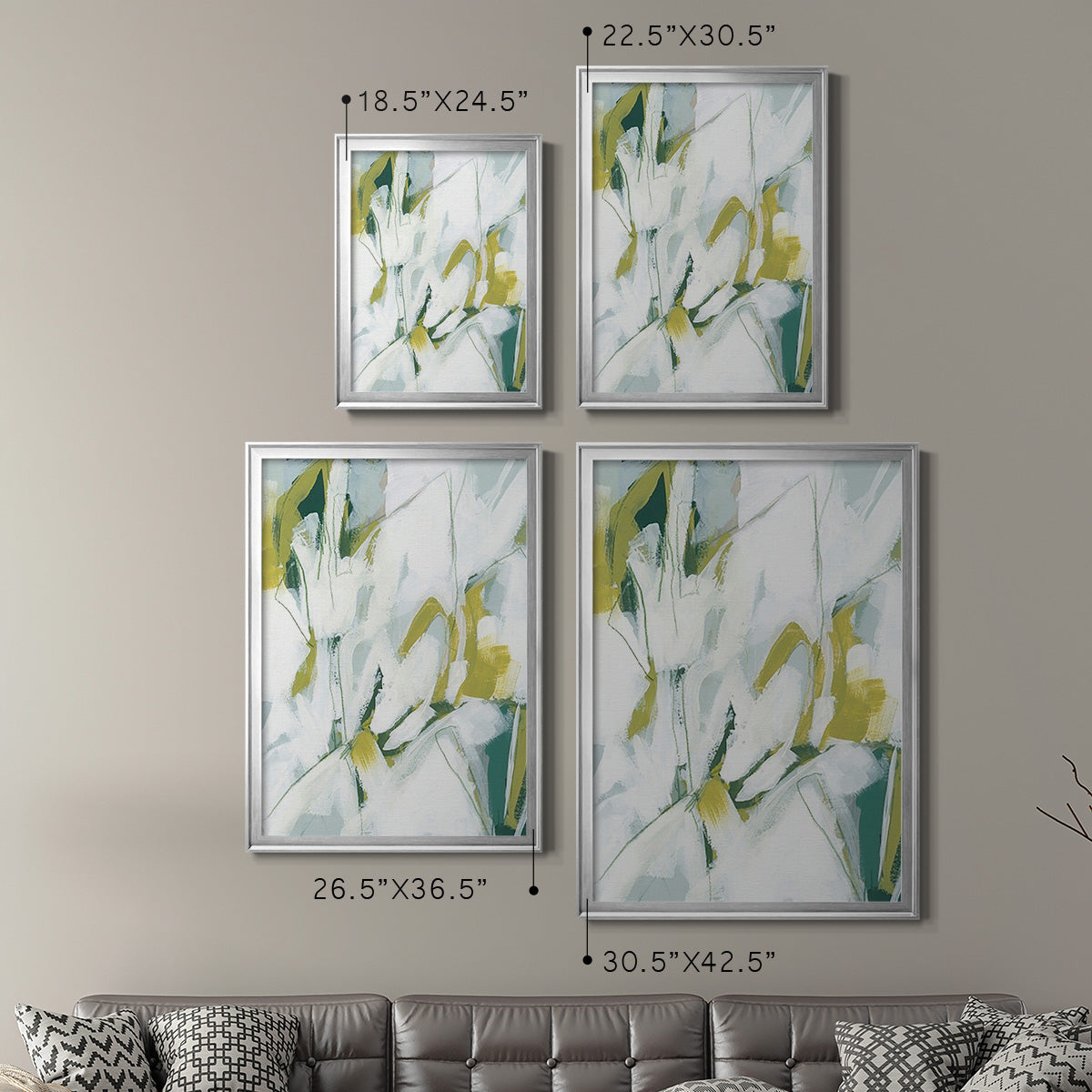 Emerald Ice II - Modern Framed Canvas Print