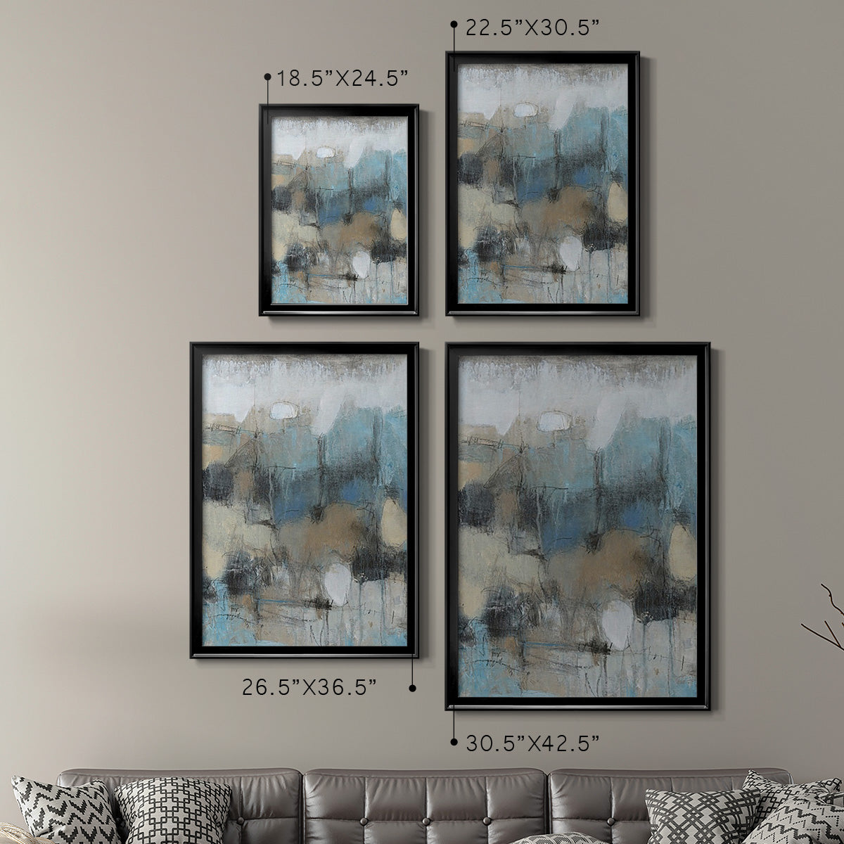 In the Moment II - Modern Framed Canvas Print
