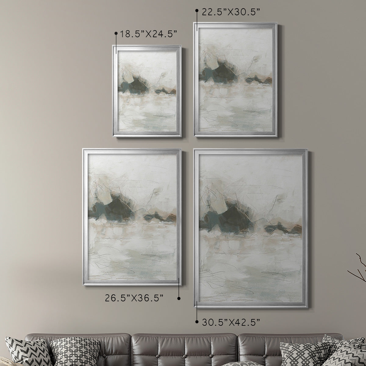 Horizon Break I - Modern Framed Canvas Print