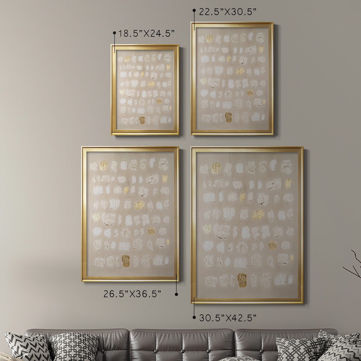 Embellished Cobblestone I - Modern Framed Canvas Print