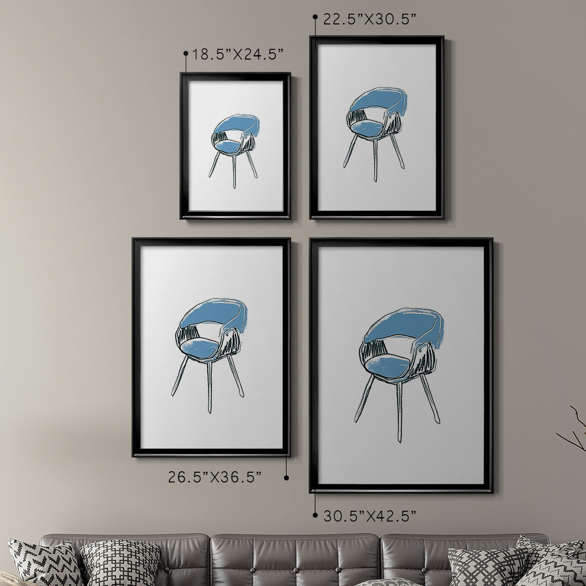 Take a Seat I - Modern Framed Canvas Print