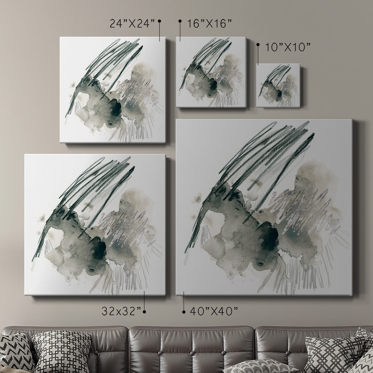 Graphite Markup II - Canvas Art Print