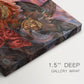 Canvas art print of two female figures gazing outward with vivid sky behind them, highlighting texture and gallery-wrapped edges