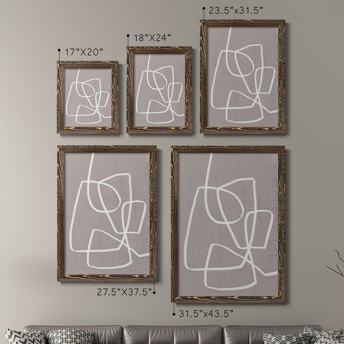 Linen Roundabout I - Premium Framed Canvas 2 Piece Set - Ready to Hang