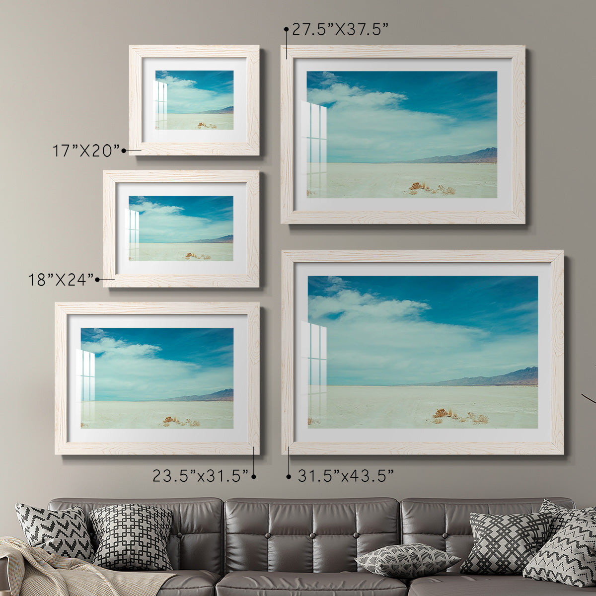 Salt Flat Walk I - Barnwood Framed Art Print