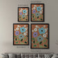 Woodblock Floral IV - Modern Framed Canvas Print