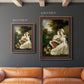 Classical portrait of the Frankland sisters by John Hoppner in an ornate bronzed mahogany wood frame shown in multiple vertical size options.