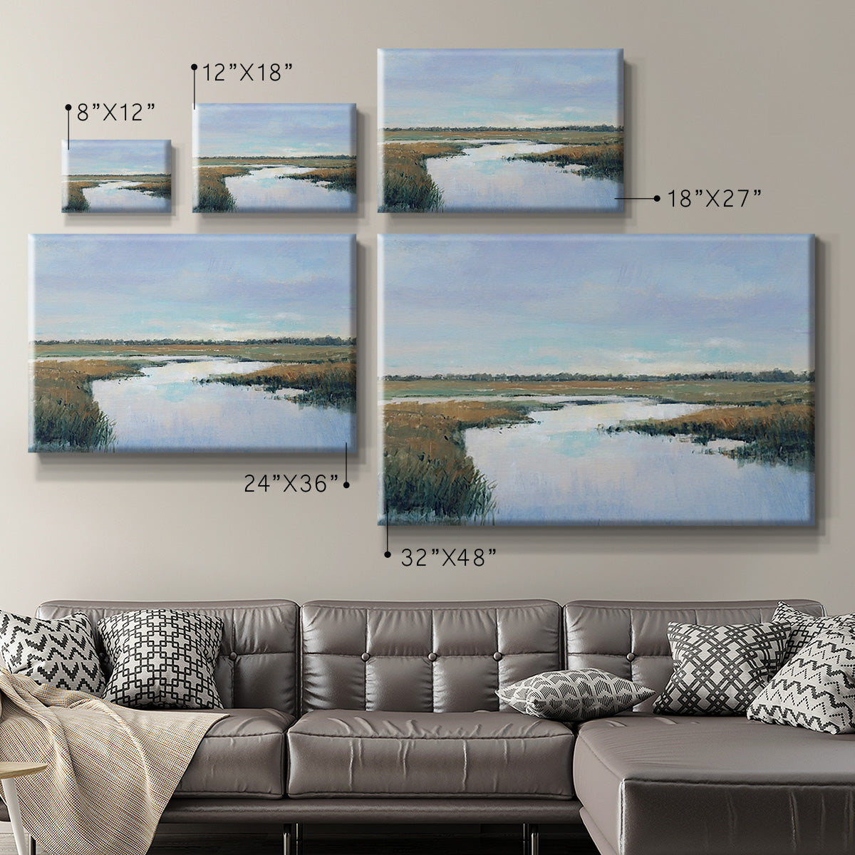 Coastal Plains I Premium Gallery Wrapped Canvas - Ready to Hang