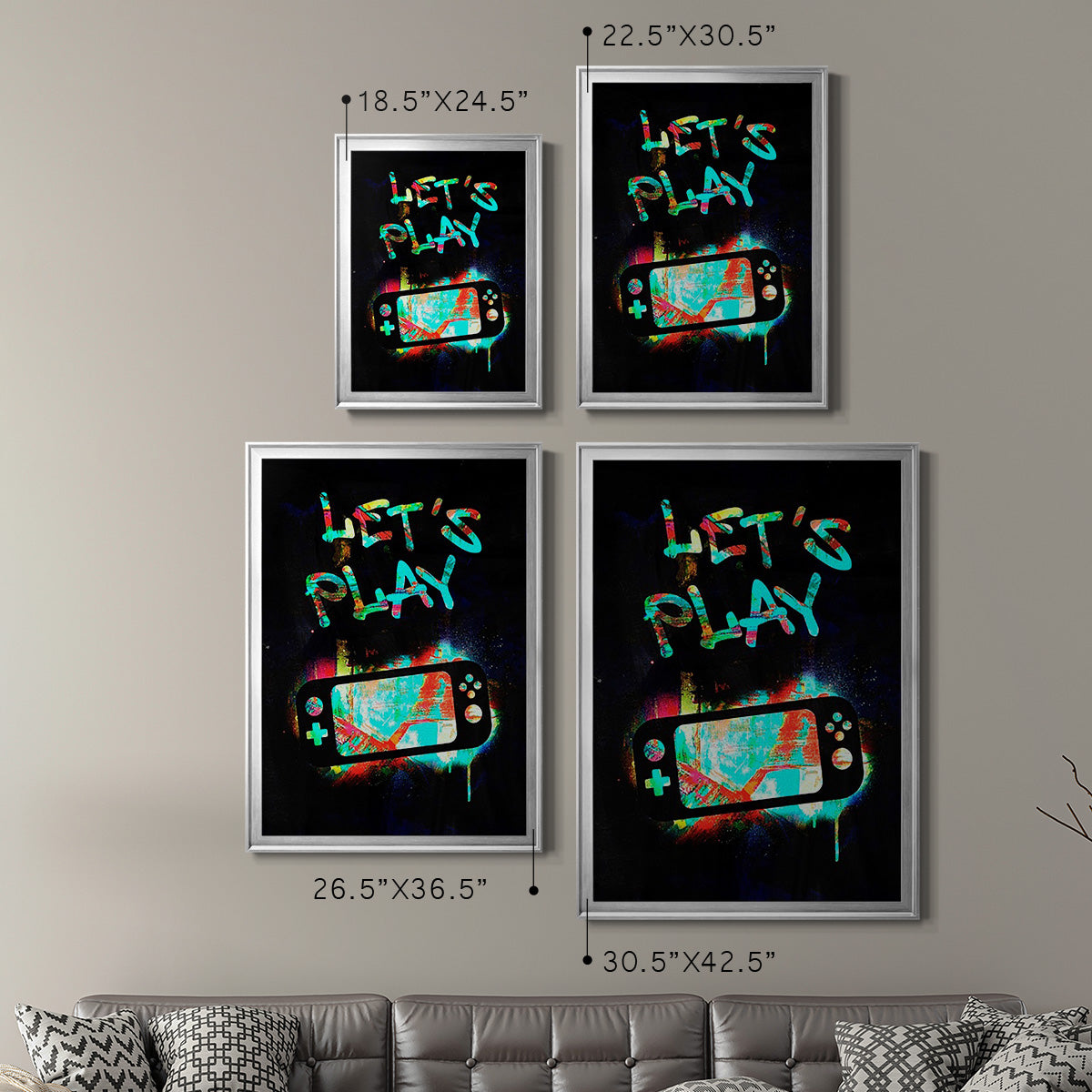 Gamer Tag III - Modern Framed Canvas Print