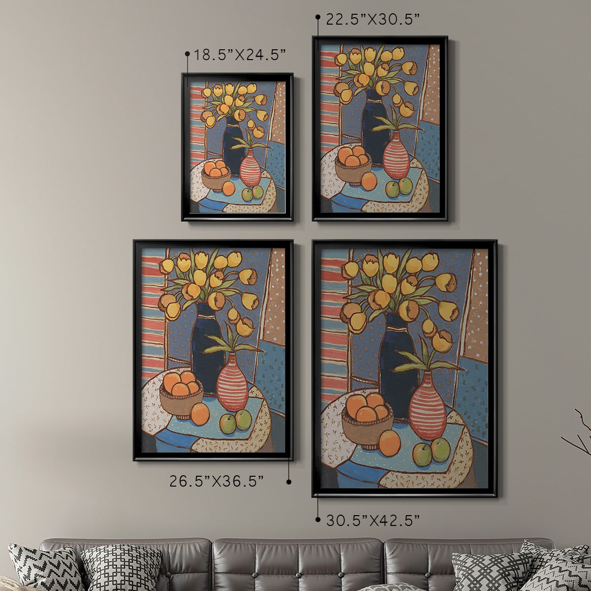 Table Still Life II - Modern Framed Canvas Print