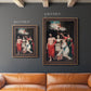 Classical allegorical painting honoring Linnaeus by Robert John Thornton in an ornate bronzed mahogany wood frame shown in multiple vertical size options.