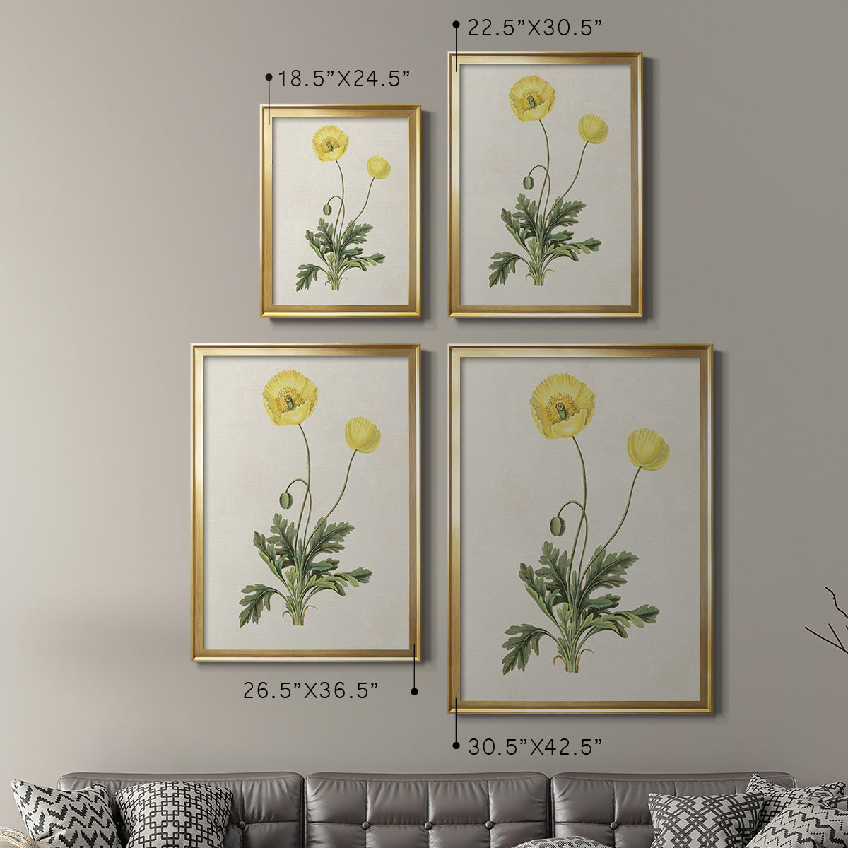 Flowers of the Seasons XII - Modern Framed Canvas Print