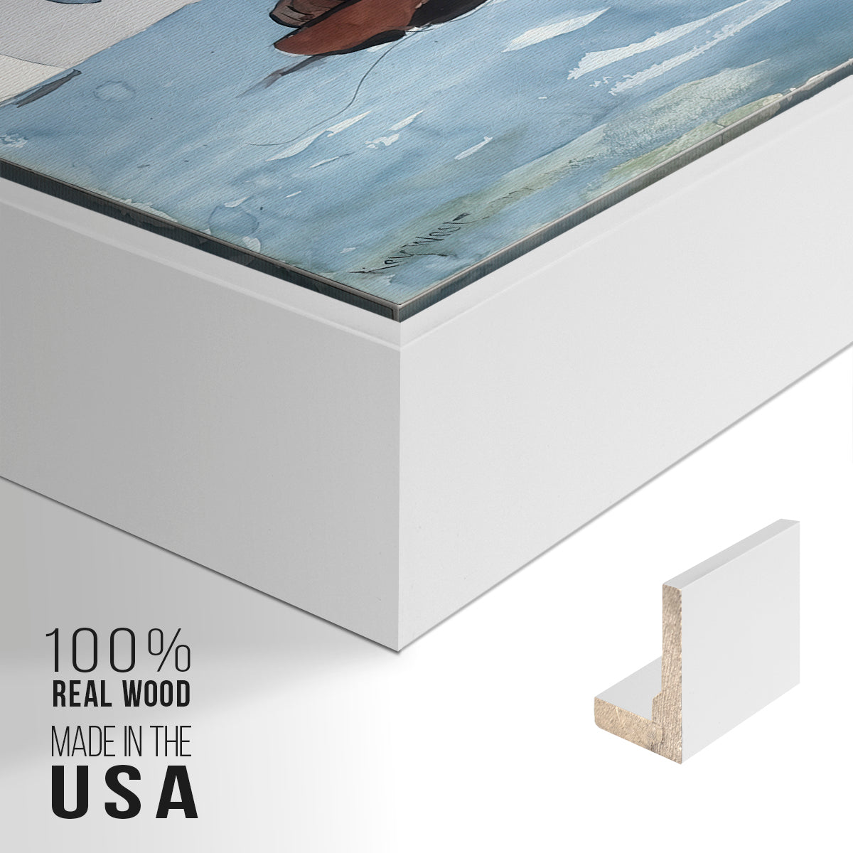 Taking on Wet Provisions, 1903 - Floater Framed Canvas Print