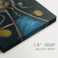 Close-up of a gallery-wrapped canvas corner showing a dynamic image with bright color and detail, highlighting texture and print detail.