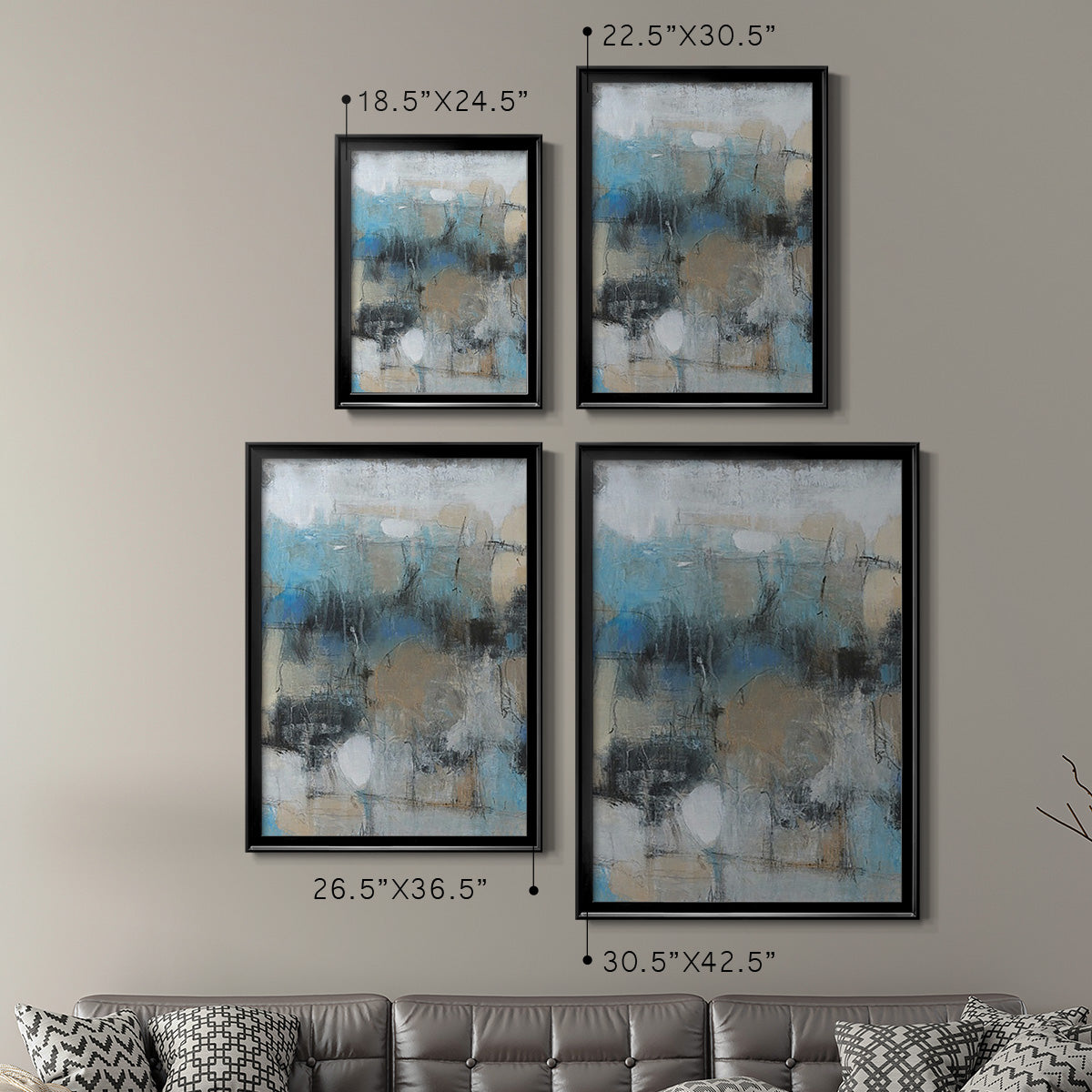 In the Moment I - Modern Framed Canvas Print