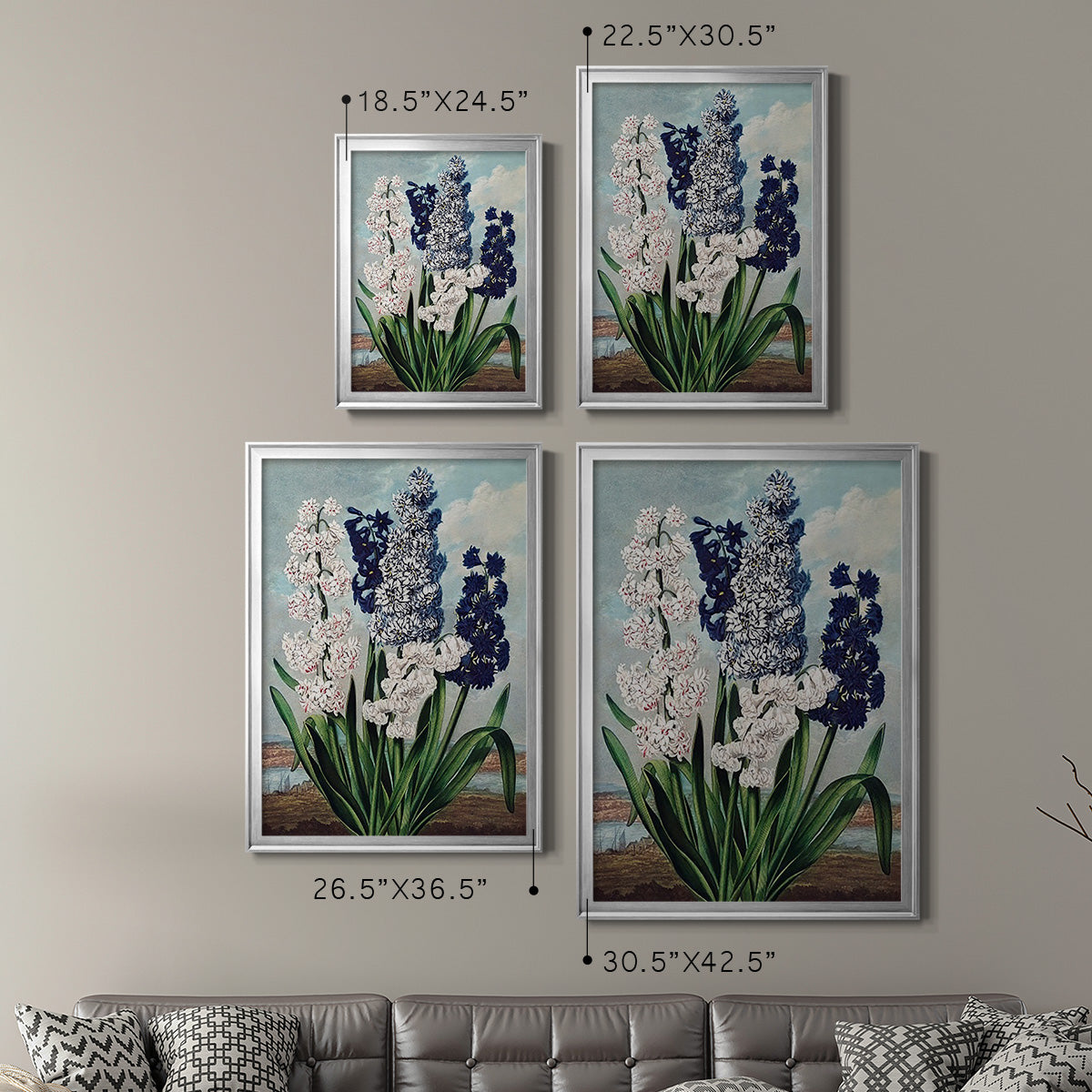 Temple of Flora XII - Modern Framed Canvas Print