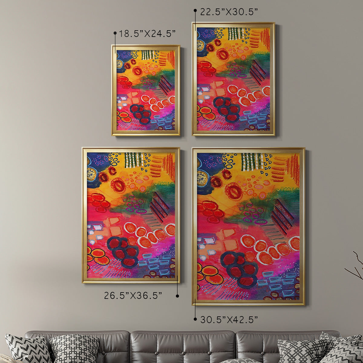 Vivaciously Changing II - Modern Framed Canvas Print