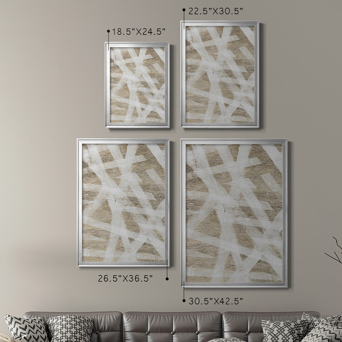 Splinters - Modern Framed Canvas Print