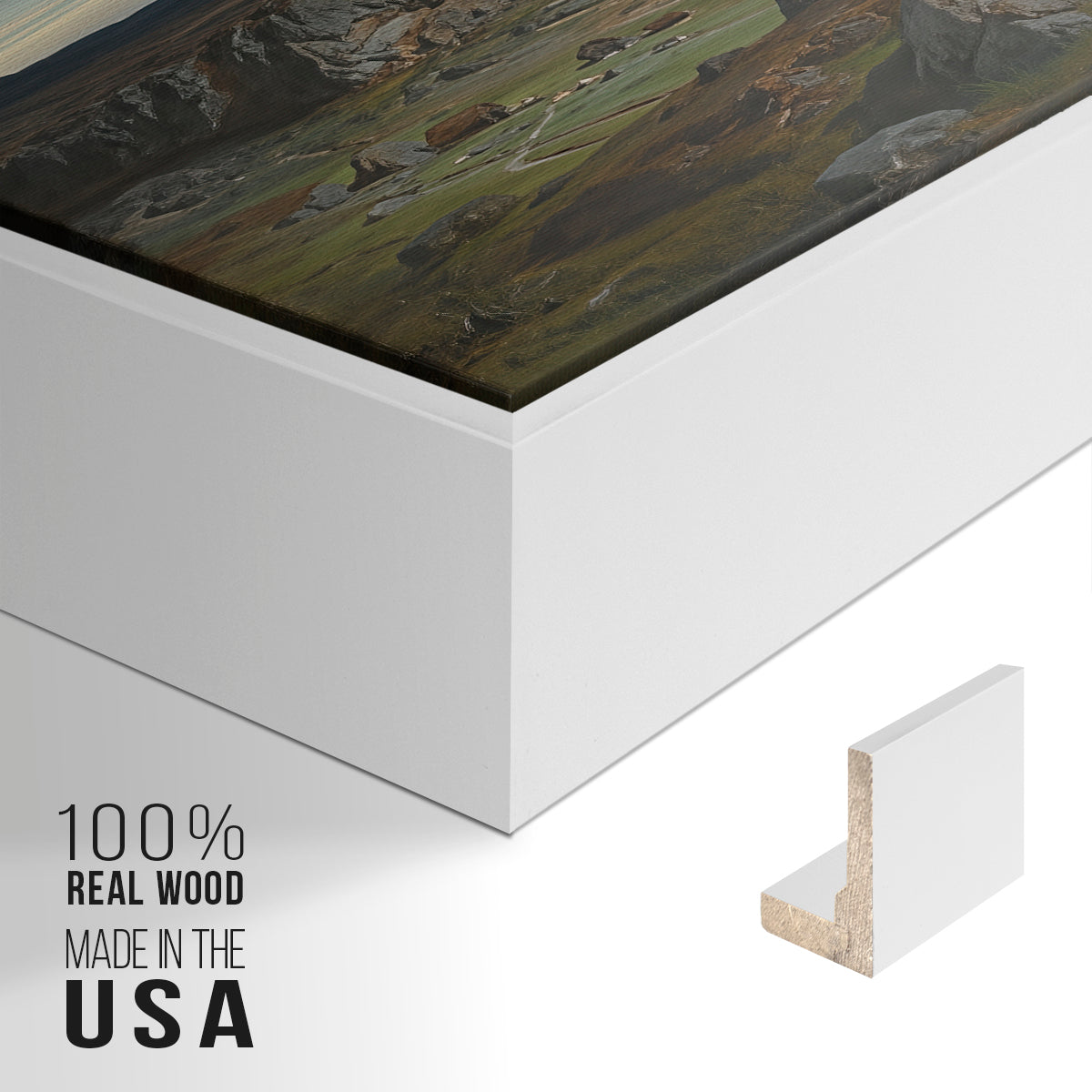 Norwegian Highlands, 1857 - Floater Framed Canvas Print