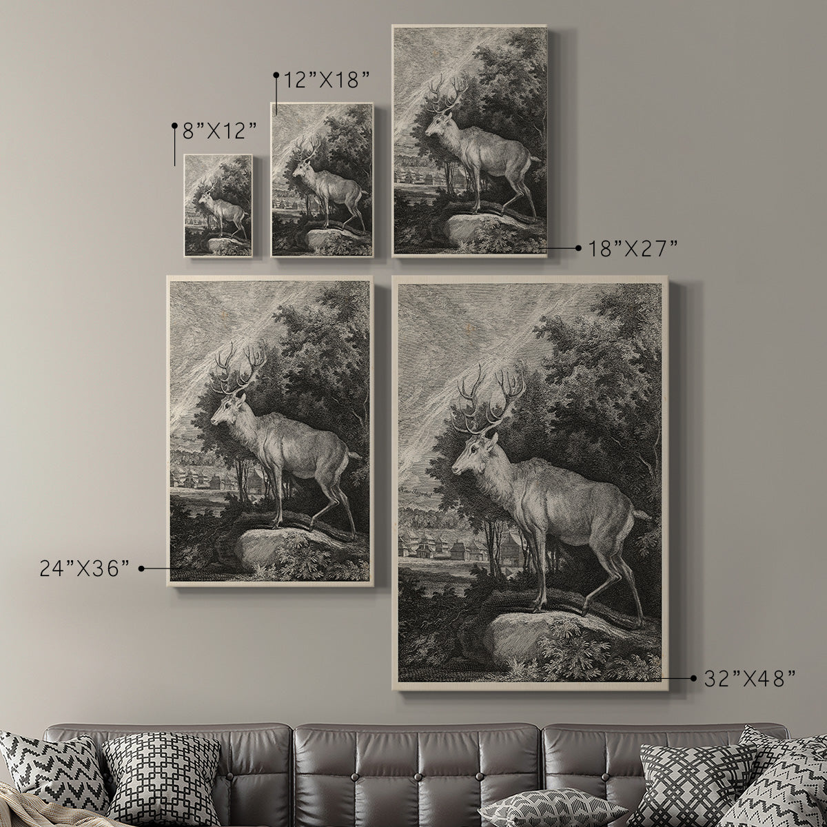 Woodland Deer II Premium Gallery Wrapped Canvas - Ready to Hang