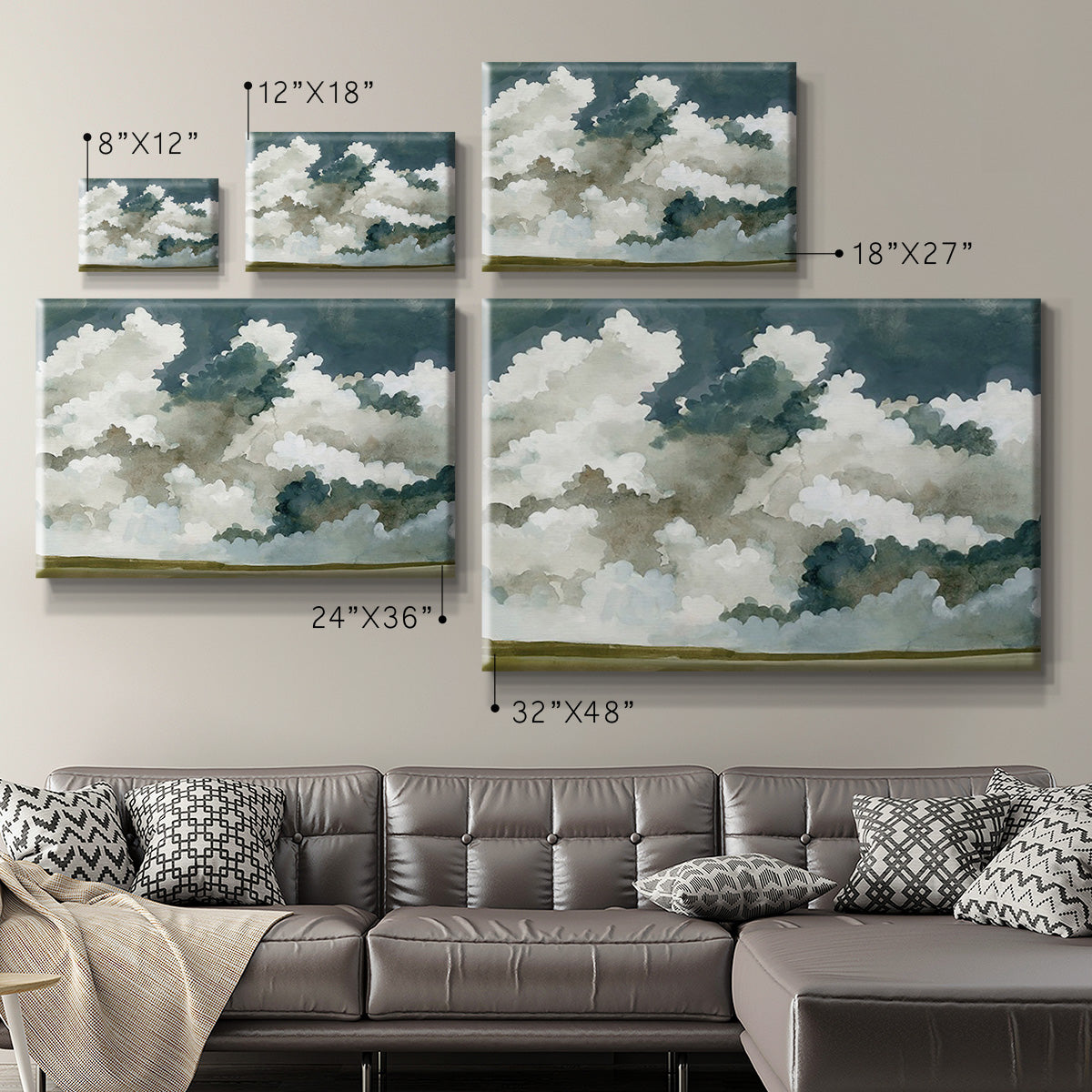 Vast Neutral Sky III Premium Gallery Wrapped Canvas - Ready to Hang