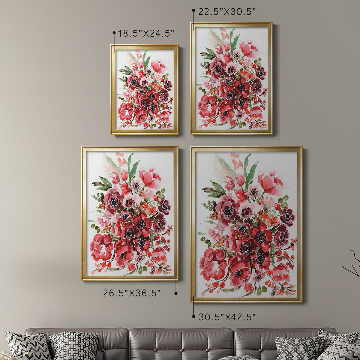 Icelandic Poppies II - Modern Framed Canvas Print