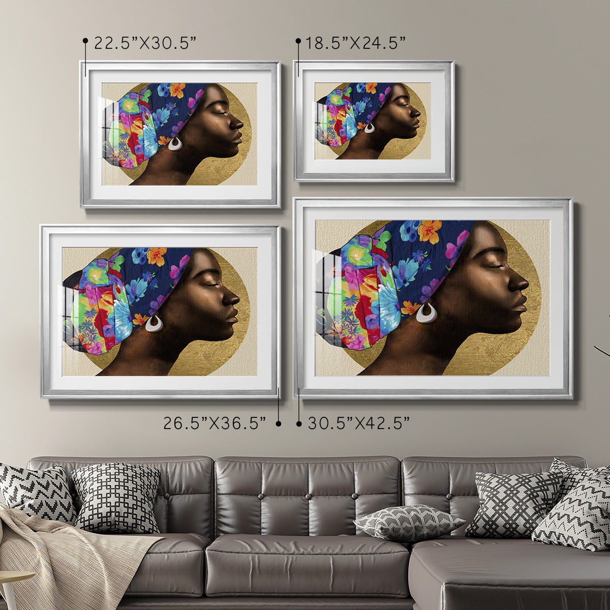 Golden Lady I Premium Framed Print - Ready to Hang