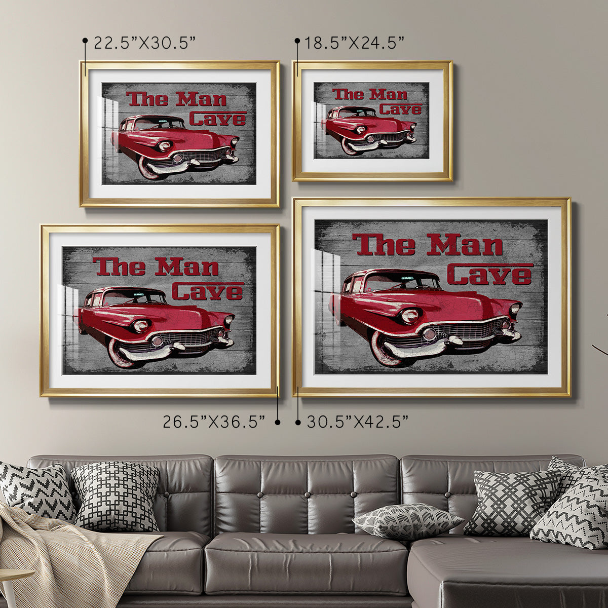 The Man Cave - Modern Framed Art Print
