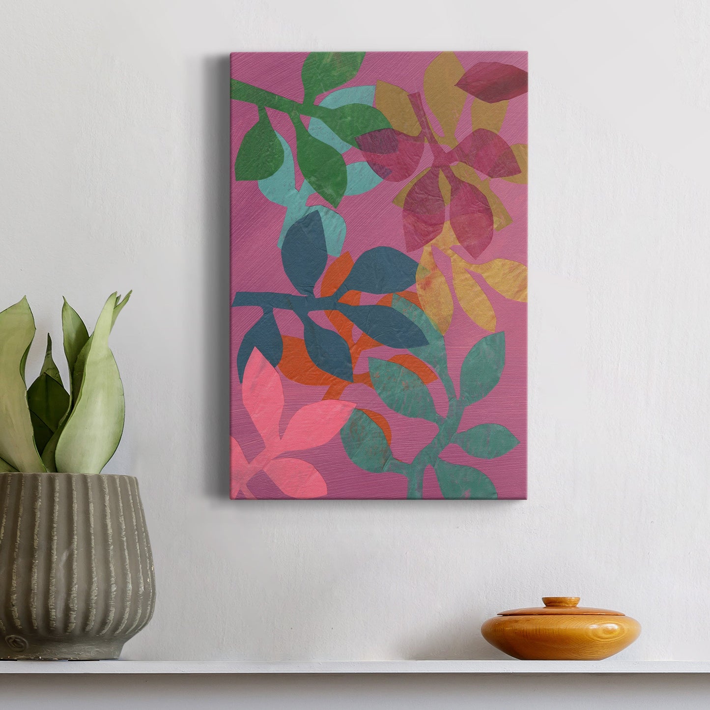 Vivid Stems V Premium Gallery Wrapped Canvas - Ready to Hang