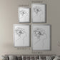 Fashion Floral Sketch I - Modern Framed Canvas Print