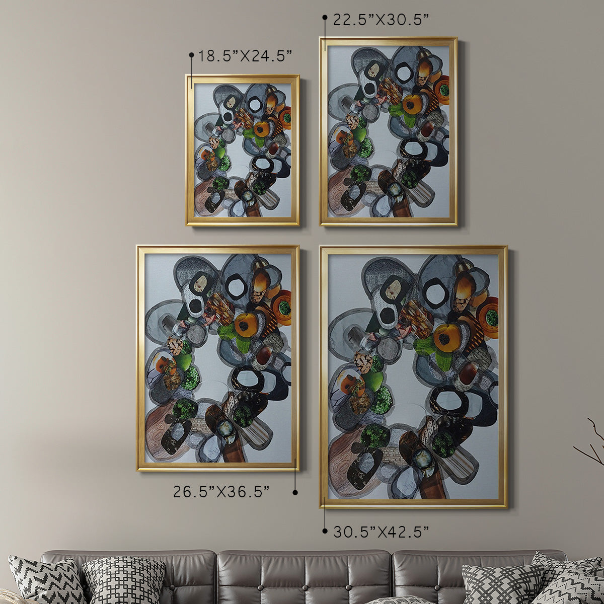 Amelia Island Stones - Modern Framed Canvas Print