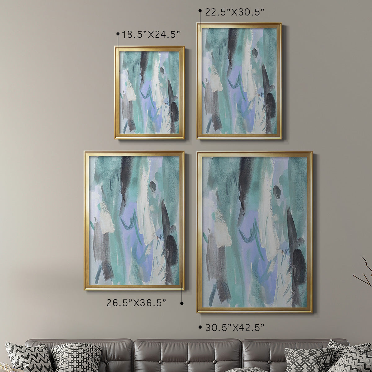 Ocean Crush IV - Modern Framed Canvas Print