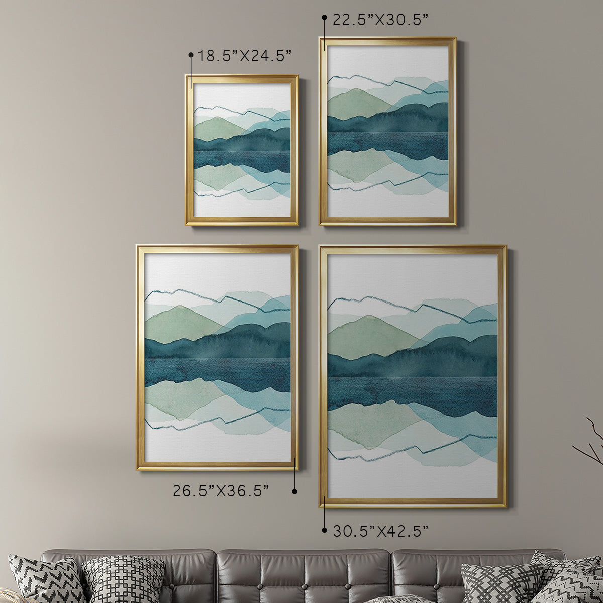 Icicle Range II - Modern Framed Canvas Print