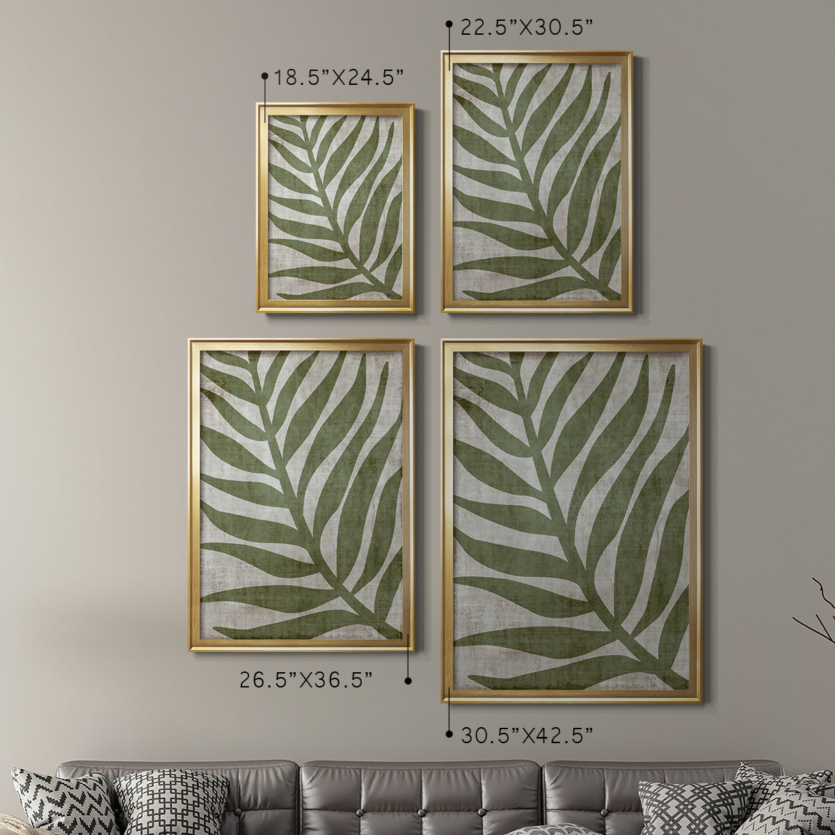 Island Greenery I - Modern Framed Canvas Print