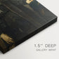Close-up of a gallery-wrapped canvas corner showing a dignified image with warm tones and texture, highlighting texture and print detail.