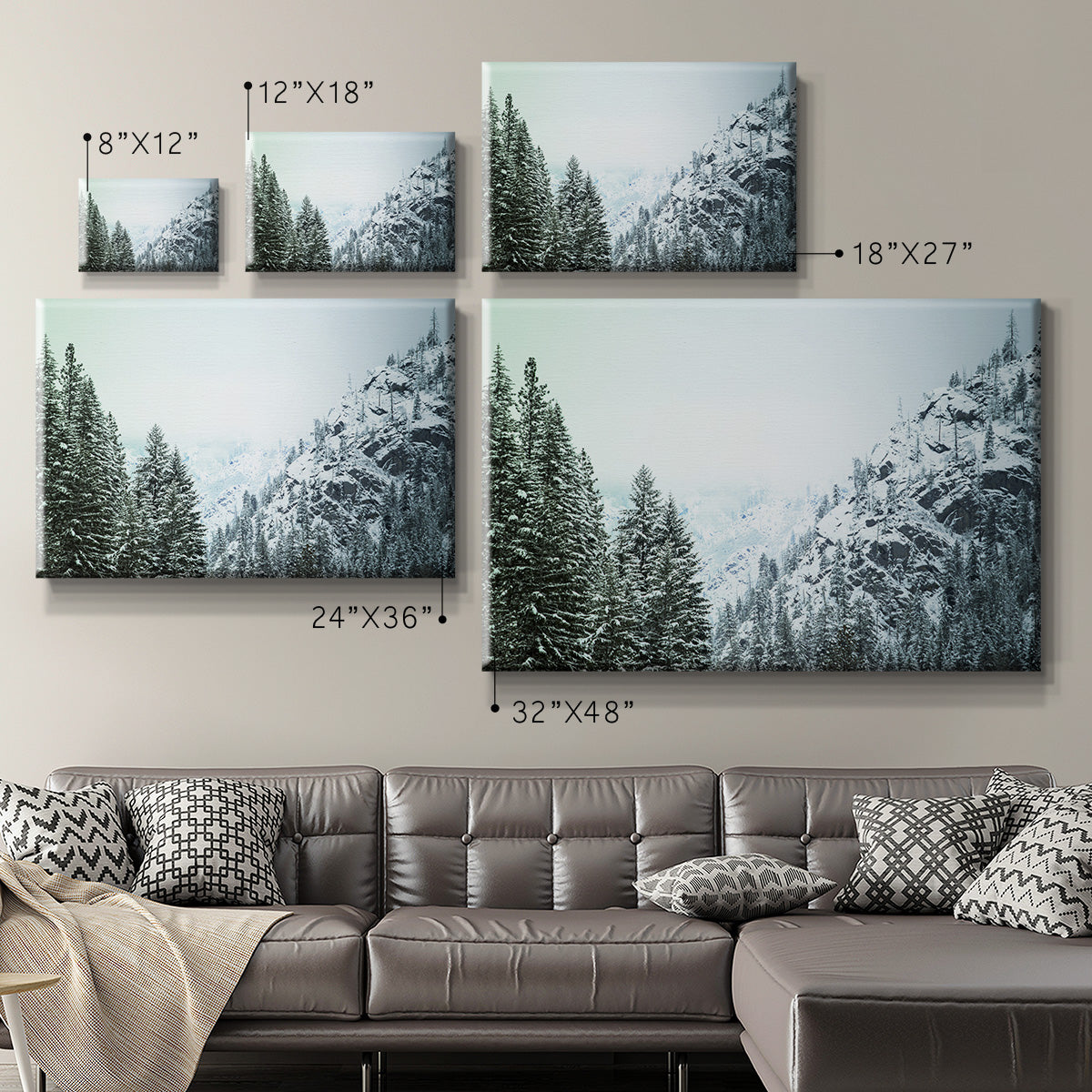 Snowfall in Cascadia II V1 - Canvas Art Print