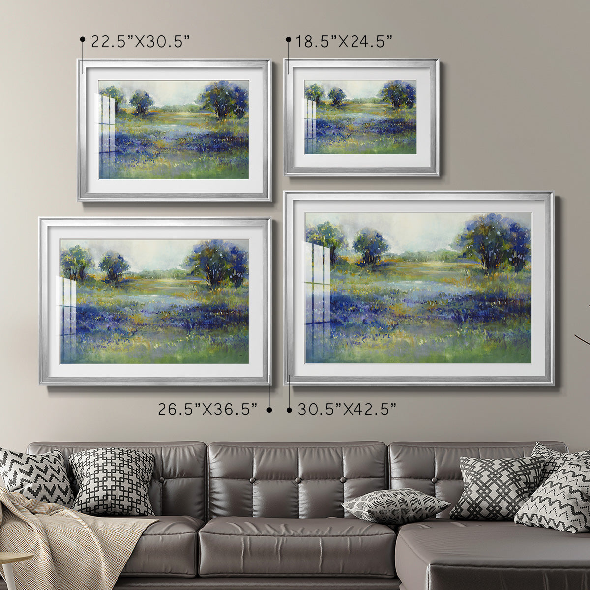 Wildflower View - Modern Framed Art Print