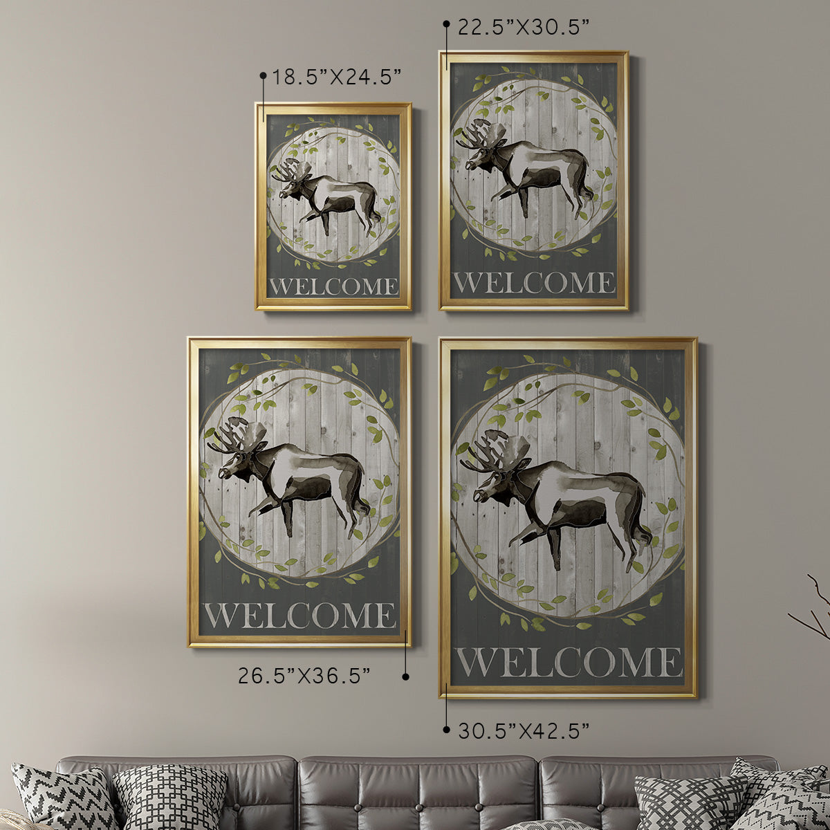 Woodland Welcome IV - Modern Framed Canvas Print