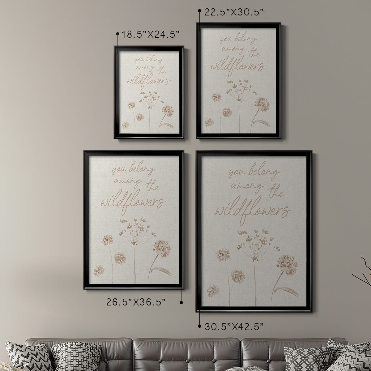 Wildflowers - Modern Framed Canvas Print